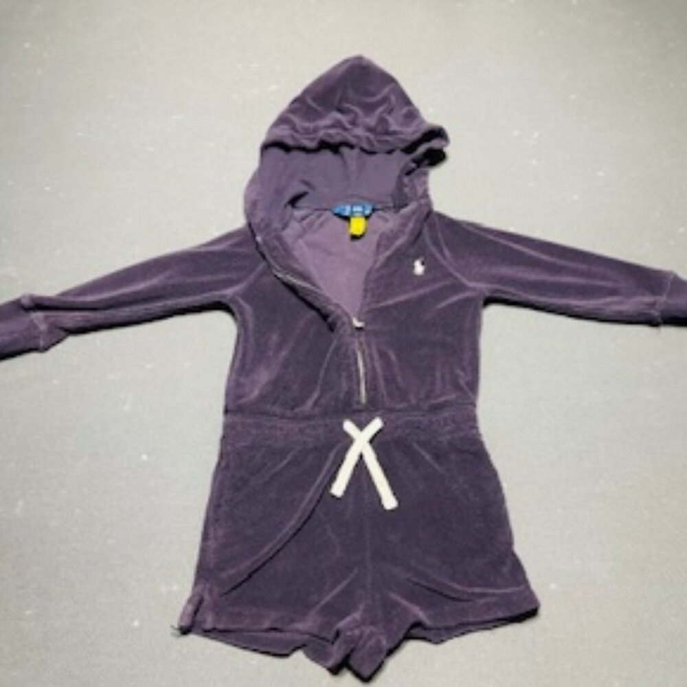 Toddler Girls Polo Ralph Lauren Navy Blue Jumpsuit